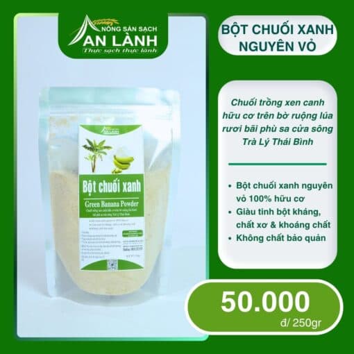Bột chuối xanh nguyên vỏ